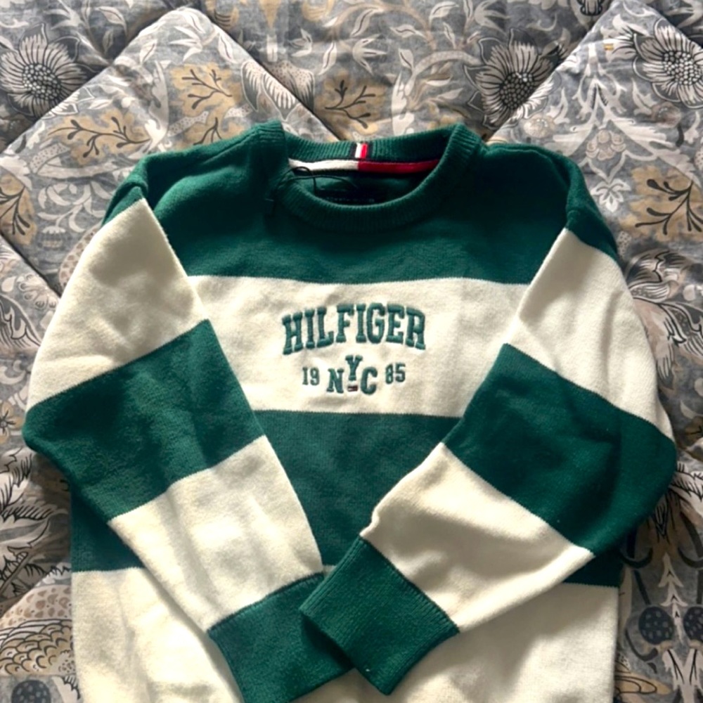 Tommy Hilfiger| Toddler Boy Sz 4-5| XS |Green/White| NWOT